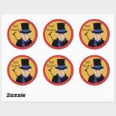 Sticker Rond Bah ! Humbug ! Ebenezer Scrooge (Feuille)