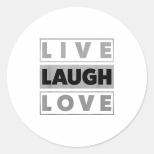 Sticker Rond Bahaas Tee Live Rire Amour Cool Inspiration Motiva