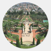 Sticker Rond Bahai Gardens in Haifa, Israel (Devant)
