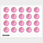 Sticker Rond Bahama Breeze bronze Rose or Palm rose Mariage (Feuille)