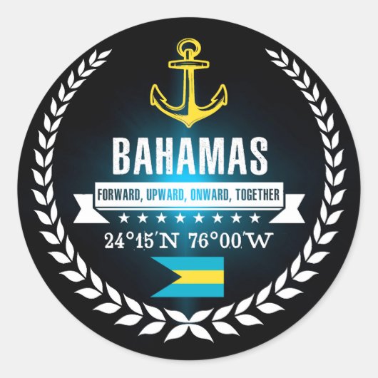Sticker Rond Bahamas (Devant)