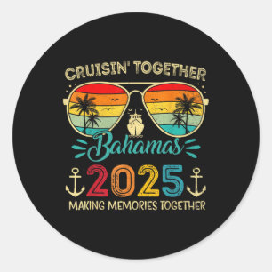Sticker Rond Bahamas Cruise 2025 Family Matching Cruise Bahamas