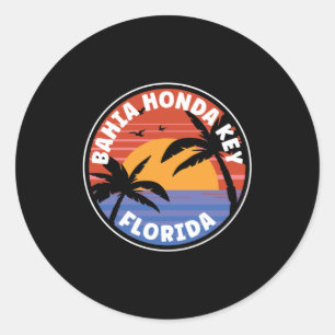 Sticker Rond Bahia Honda Key - Floride Sunrise