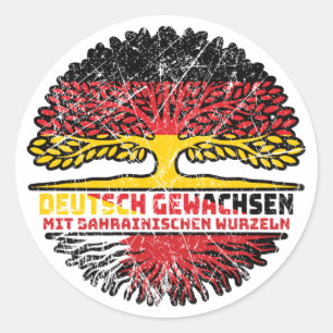 Sticker Rond Bahreïn Deutsch Deutschland Baum