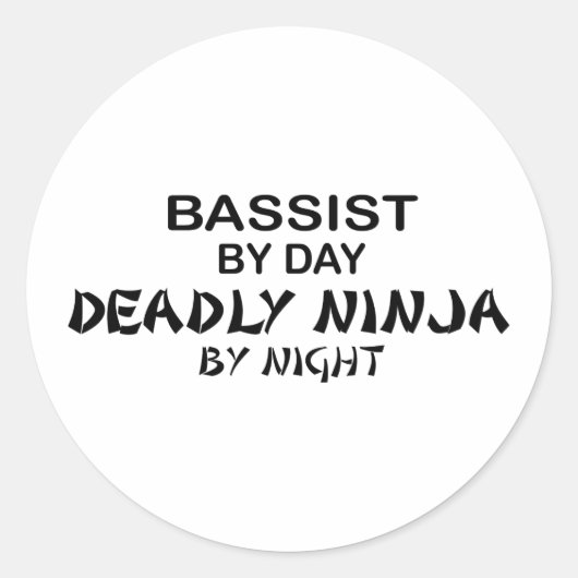 Sticker Rond Baid Deadt Ninja par nuit (Devant)