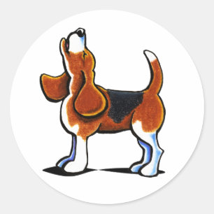 Sticker Rond Baie de Beagle à trois couleurs