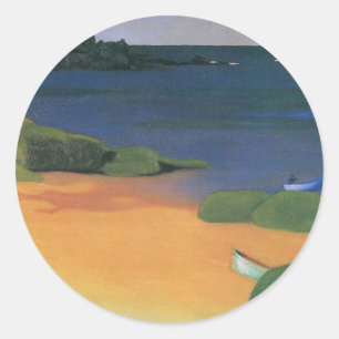Sticker Rond Baie de Tregastel par Felix Vallotton, Art