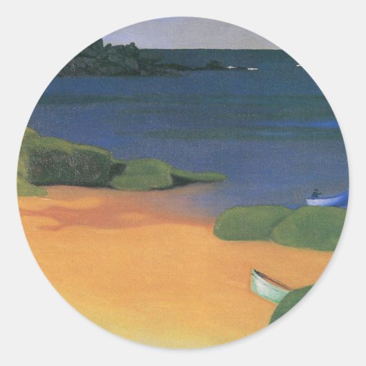 Sticker Rond Baie de Tregastel par Felix Vallotton, Art (Devant)