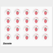 Sticker Rond Baie drôle je t'aime (Feuille)