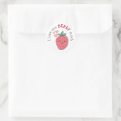 Sticker Rond Baie drôle je t'aime (Sac)
