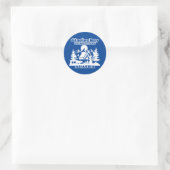 Sticker Rond Baie Glacier Alaska (Sac)