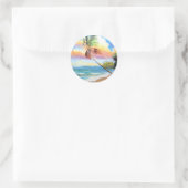 Sticker Rond Baie Tropical Inlet (Sac)