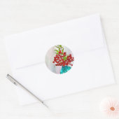 Sticker Rond Baies d'eau Red Christmas Berries (Enveloppe)