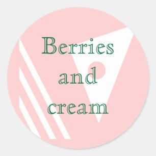 Sticker Rond Baies et crème