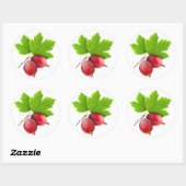 Sticker Rond Baies rouges (Feuille)