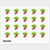 Sticker Rond Baies rouges (Feuille)