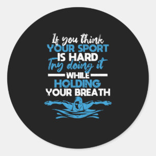 Sticker Rond Baignade amusante baignade pratique sportive