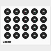 Sticker Rond Baignade Appelle Déclin Accepter & Je Dois Y Aller (Feuille)