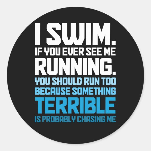 Sticker Rond Baignade I Swimmer (Devant)
