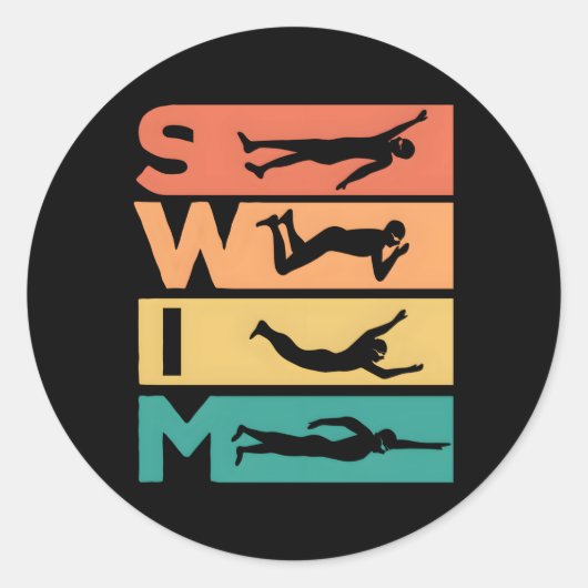 Sticker Rond Baignade Pour Les Baigneurs (Devant)