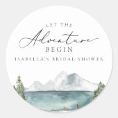 Sticker Rond Baignez-vous dans l'aventure de la montagne pour l (Devant)