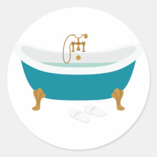 Sticker Rond Baignoire vintage