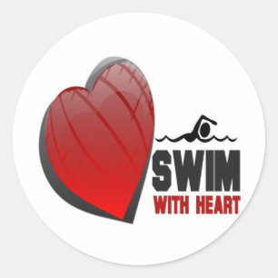 STICKER ROND BAIN AVEC LE COEUR