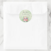 Sticker Rond Bain de bébé agneau mignon (Sac)