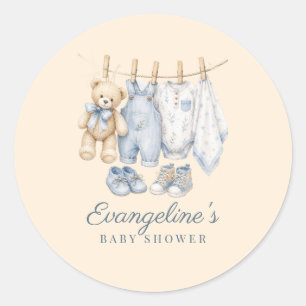 Sticker Rond Bain de couleur Nous pouvons à peine attendre Baby