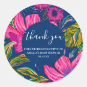 Sticker Rond Bain de mariage floral et botanique à l'aquarelle (Devant)