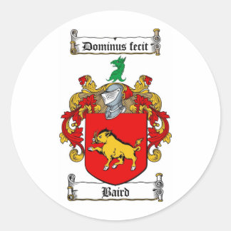 STICKER ROND BAIRD FAMILLE CREST - BAIRD COAT DES ARMES