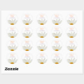 Sticker Rond Baise blanche (Feuille)