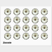 Sticker Rond Baise blanche (Feuille)