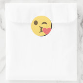 Sticker Rond Baiser Emoji (Sac)