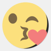 Sticker Rond Baiser Emoji (Devant)