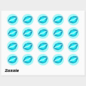 Sticker Rond Baiser Glacé (Feuille)