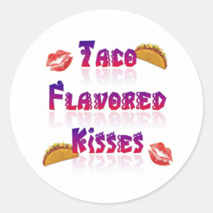 Sticker Rond Baisers aromatisés Taco