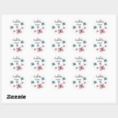 Sticker Rond Baisers de papillon (Feuille)