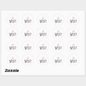 Sticker Rond Baisers pour (Feuille)