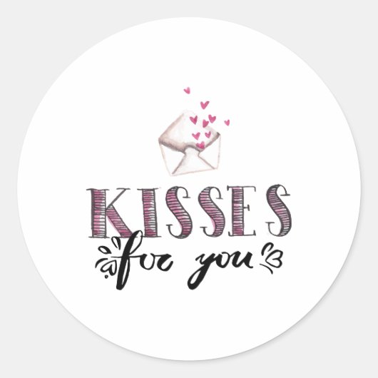Sticker Rond Baisers pour (Devant)