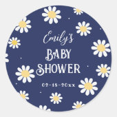 Sticker Rond Baisies blanches Baby shower pour garçons d'été du (Devant)