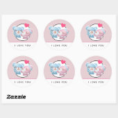 Sticker Rond Baising Bears Motif sur Pois (Feuille)