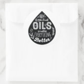 Sticker Rond Baisse essentielle d'huile (Sac)