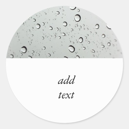 Sticker Rond Baisses d'eau sur verre (Devant)