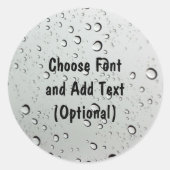 Sticker Rond Baisses d'eau sur verre (Devant)