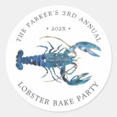 Sticker Rond Bake de homard bleu océan (Devant)