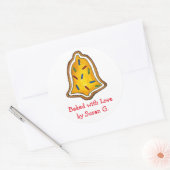 Sticker Rond Baked with Love Bell Christmas Sugar Cookie (Enveloppe)