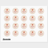 Sticker Rond Baked with Love Kraft Kawaii Heart Cookie (Feuille)