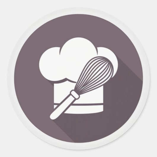 Sticker Rond Baker Casquette et Whisk (Devant)