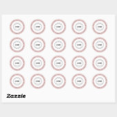 Sticker Rond Bakery Logo White and Pink (Feuille)